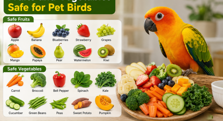 Fruits and Vegetables Safe for Pet Birds